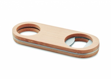 Logo trade promotional giveaways image of: Oval Bamboo bottle opener