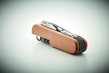 Logo trade advertising products picture of: Multi tool pocket knife bamboo