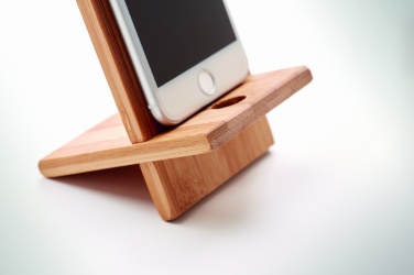 Logotrade promotional giveaway image of: Bamboo phone stand/ holder WHIPPY