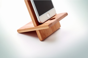 Logotrade promotional items photo of: Bamboo phone stand/ holder WHIPPY