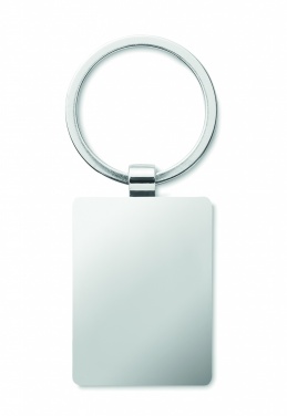 Logo trade promotional items picture of: Rectangular key ring bamboo