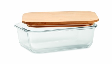 Logo trade promotional merchandise picture of: Glass lunchbox with bamboo lid