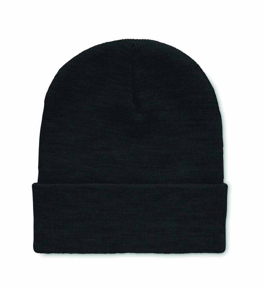 Logo trade promotional merchandise photo of: Beanie in RPET with cuff