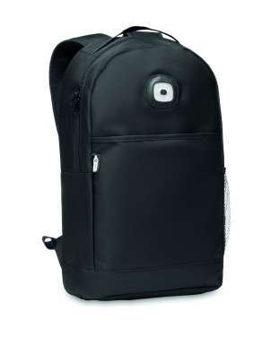 Logo trade promotional merchandise photo of: Backpack in RPET & COB light