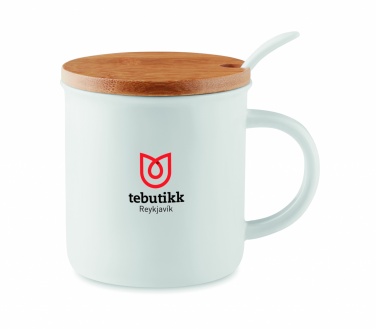 Logotrade promotional item picture of: Porcelain mug with spoon