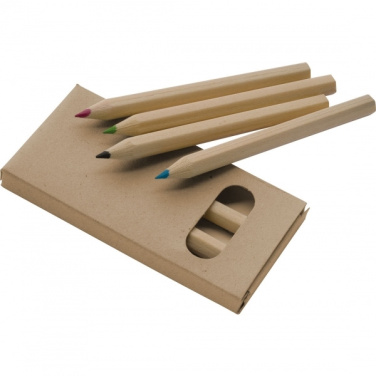 Logo trade promotional gifts picture of: Wooden crayons MINNIE