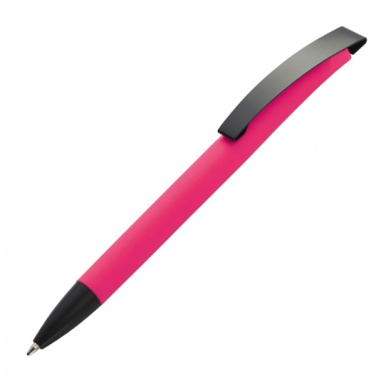 Logo trade promotional products image of: Metal ballpen soft touch BRESCIA