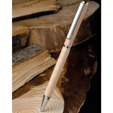 Logo trade corporate gifts image of: Wooden ballpen HEYWOOD