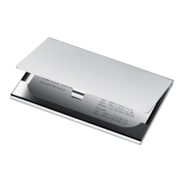 Logo trade promotional giveaways image of: Metal business card holder CORNWALL