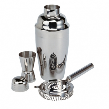 Logo trade promotional giveaways image of: Metal cocktail set, 3-piece MESSINA