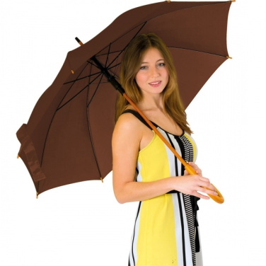 Logo trade promotional products image of: Wooden automatic umbrella NANCY