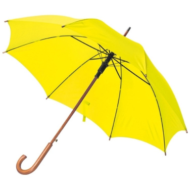 Logo trade business gifts image of: Wooden automatic umbrella NANCY