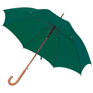 Logo trade promotional giveaway photo of: Wooden automatic umbrella NANCY