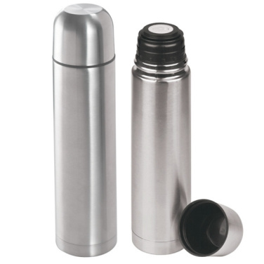 Logo trade promotional item photo of: Stainless steel isolating flask VIRGINIA BEACH 100 ml