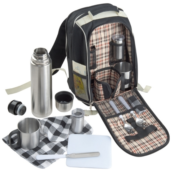 Logo trade promotional gift photo of: Luxurious picnic backpack with cool bag GEORGIA