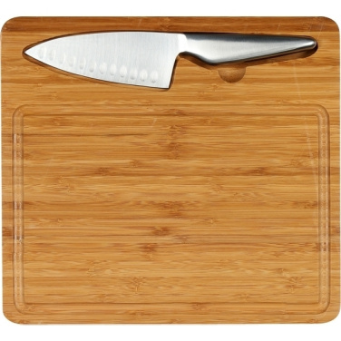 Logo trade promotional merchandise picture of: Cutting board with knife MANTOVA