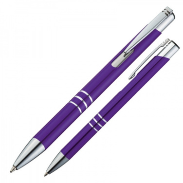 Logo trade promotional gifts image of: Metal ballpen ASCOT