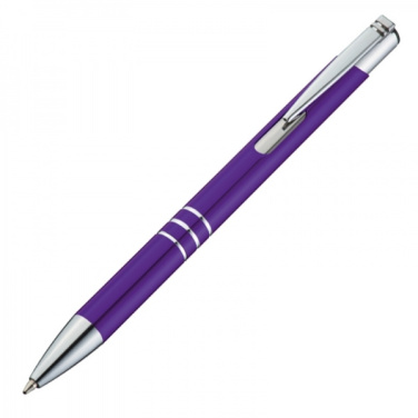 Logo trade promotional gift photo of: Metal ballpen ASCOT