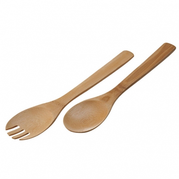 Logo trade advertising products image of: Bamboo salad servers CAPUA