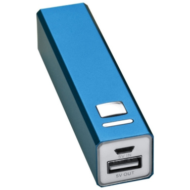 Logo trade promotional merchandise image of: Metal power bank PORT HOPE 2200mAh