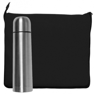 Logo trade promotional product photo of: Set fleece blanket and thermal flask LIVERPOOL