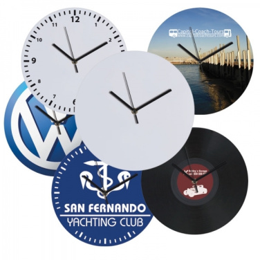 Logo trade promotional gifts image of: Wall clock with allover clock face VENICE