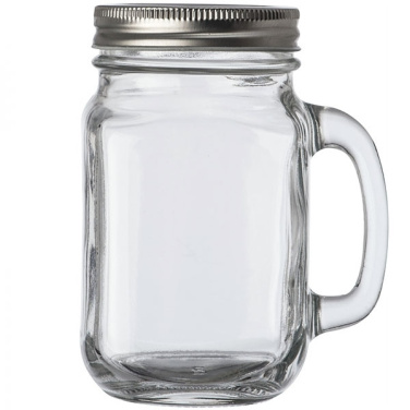 Logo trade corporate gifts image of: Drinking glass with handle and lid TREVISO 450 ml