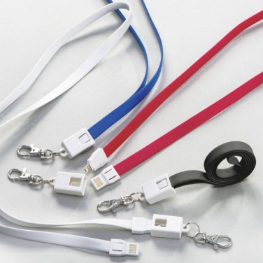 Logotrade advertising product picture of: Lanyard with usb cable LE PORT