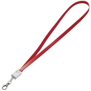 Logo trade corporate gifts image of: Lanyard with usb cable LE PORT