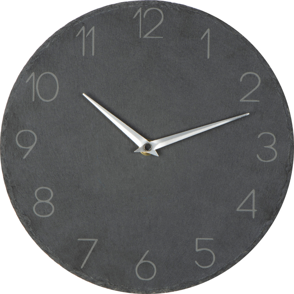 Logo trade advertising products picture of: Slate wall clock GRAZ