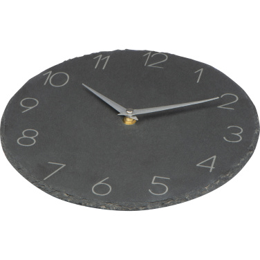 Logo trade promotional item photo of: Slate wall clock GRAZ