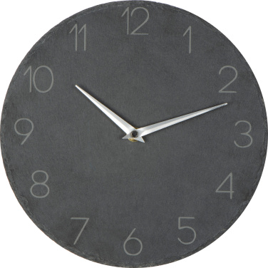 Logotrade promotional item picture of: Slate wall clock GRAZ