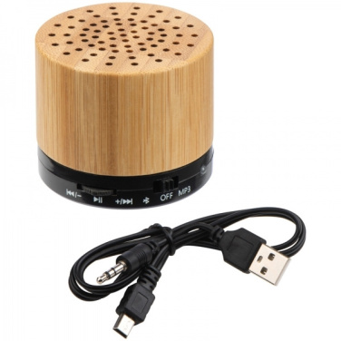 Logo trade promotional products image of: Bamboo bluetooth speaker FLEEDWOOD