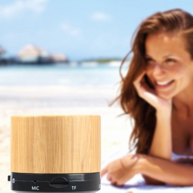 Logo trade promotional product photo of: Bamboo bluetooth speaker FLEEDWOOD