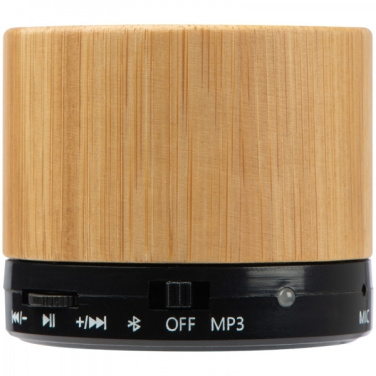 Logo trade corporate gifts image of: Bamboo bluetooth speaker FLEEDWOOD