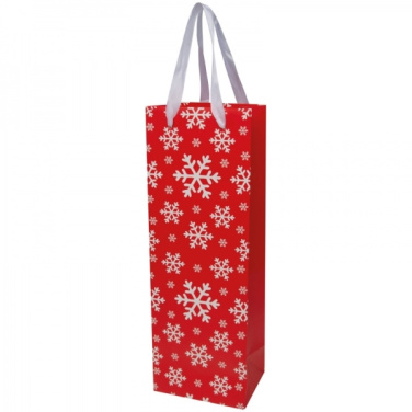 Logo trade promotional giveaways image of: Wine bag in Christmas design LAPLAND