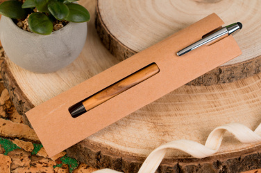 Logotrade promotional giveaway image of: Wooden ballpen with touch function ERFURT