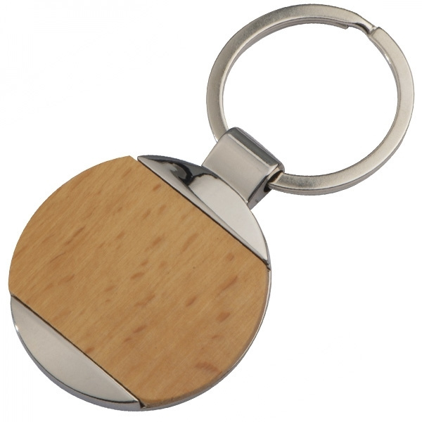 Logo trade promotional product photo of: Wooden keyring LANGHAUS