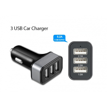 Logotrade corporate gift picture of: Car Charger with 3 USB ports