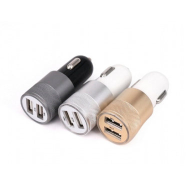 Logo trade promotional products image of: Metal car charger