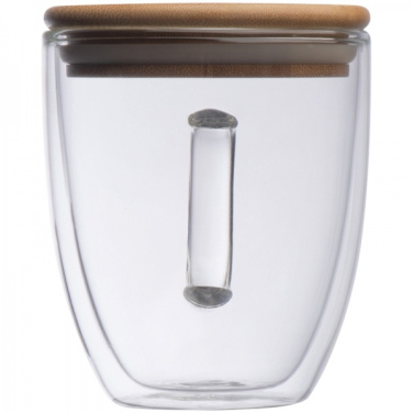 Logo trade corporate gifts image of: Double-walled glass cup GERTHE 350 ml