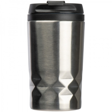 Logotrade promotional items photo of: Stainless steel mug with lid ROMA 250 ml