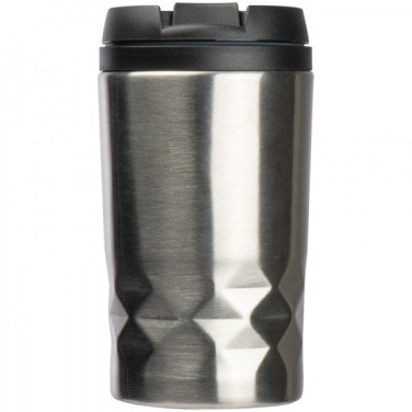 Logotrade promotional merchandise image of: Stainless steel mug with lid ROMA 250 ml