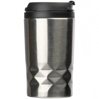 Logotrade promotional merchandise photo of: Stainless steel mug with lid ROMA 250 ml