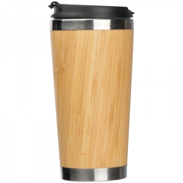 Logotrade advertising product picture of: Stainless steel mug BAMBOOGARDEN 400 ml