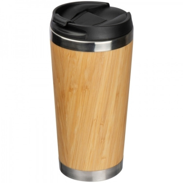 Logo trade corporate gift photo of: Stainless steel mug BAMBOOGARDEN 400 ml