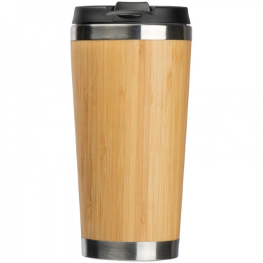 Logotrade business gift image of: Stainless steel mug BAMBOOGARDEN 400 ml