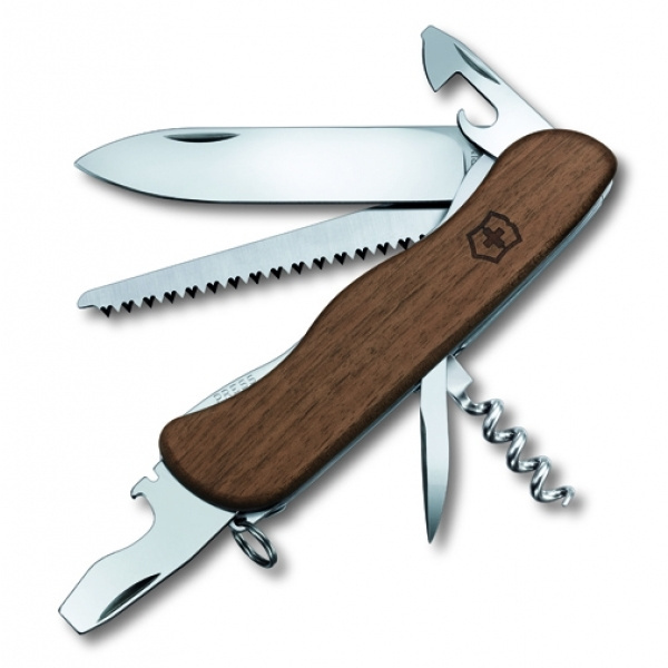 Logo trade promotional giveaway photo of: Pocket knife Forester wooden Victorinox