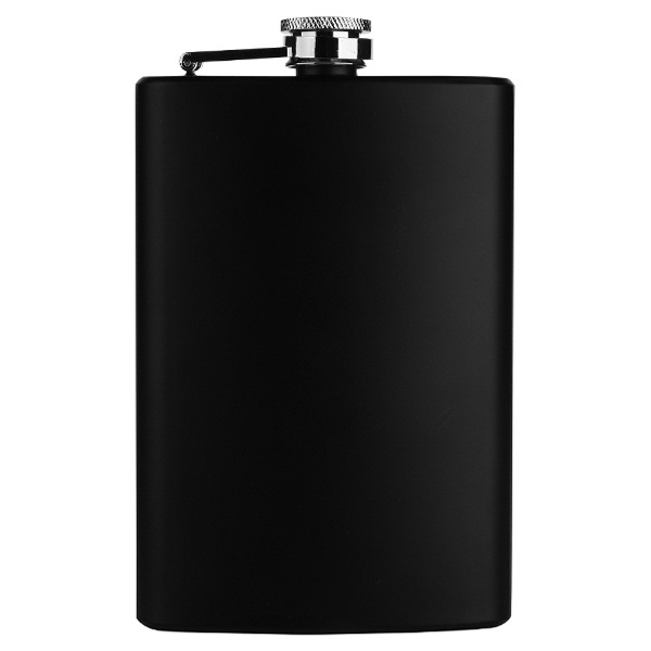 Logotrade promotional giveaway image of: Hip flask OLYMPOS Schwarzwolf