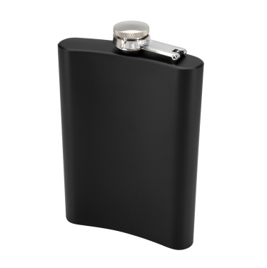 Logo trade corporate gifts image of: Hip flask OLYMPOS Schwarzwolf